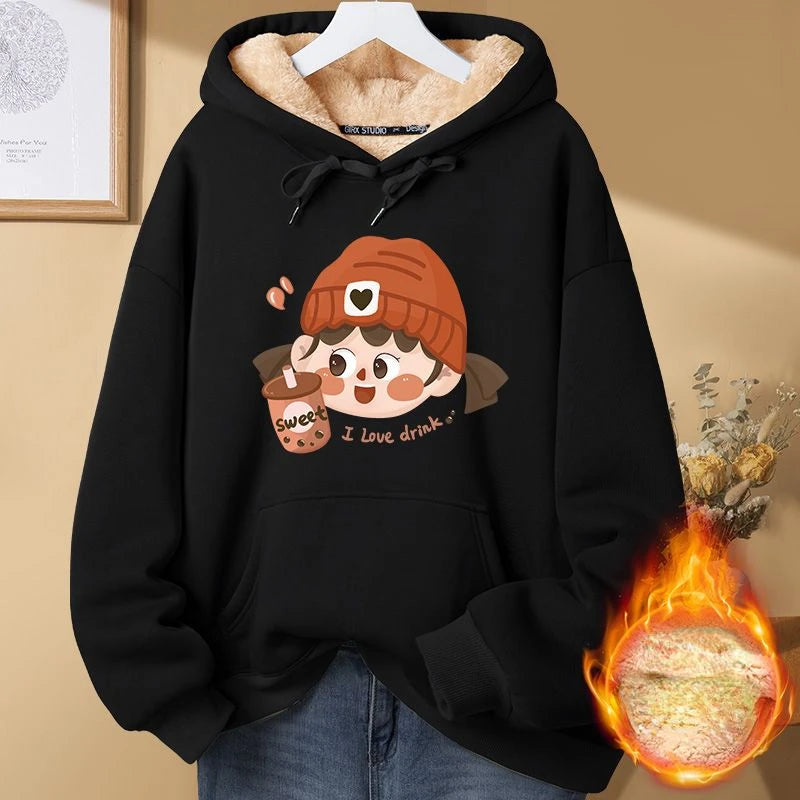 Hoodies Harajuku Korean Streetwear Warm Aesthetic