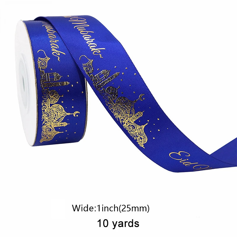 Eid Mubarak Ribbons Gift Wrap Satin