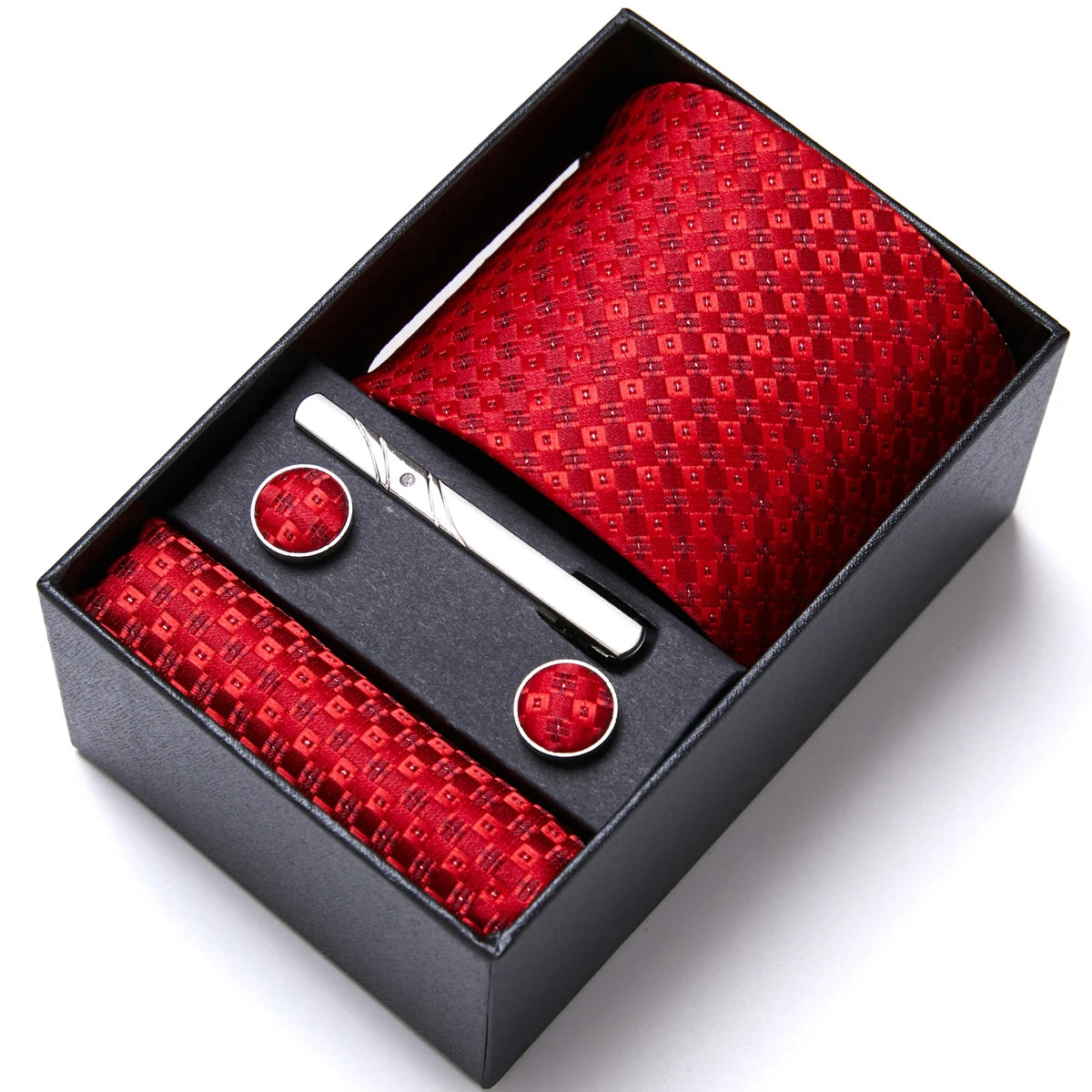 Top Quality Ties Hanky Cufflink Set In Gift Box