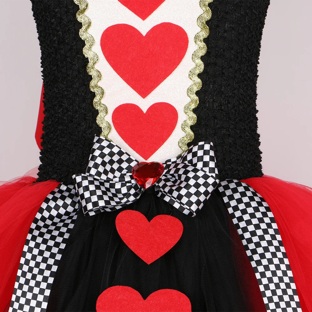 Queen of Hearts Costume Girl Carnival Party