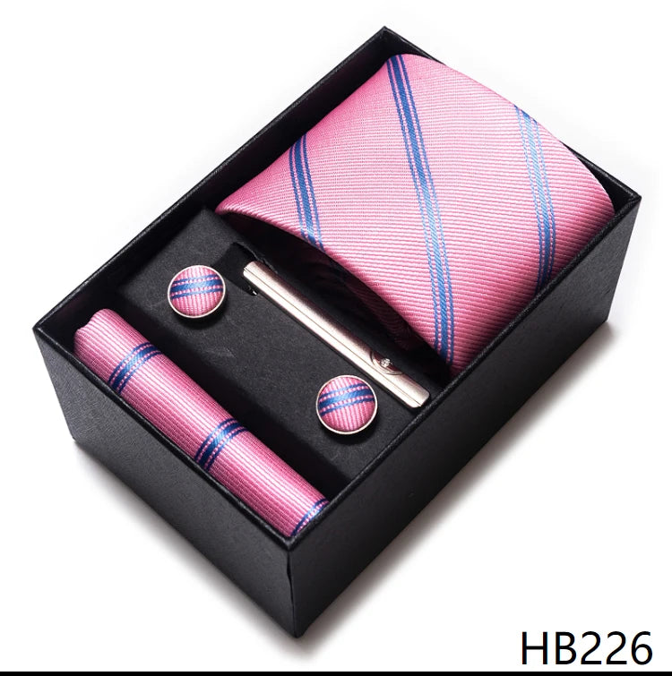 New Style Silk Wedding Gift Tie Pocket Squares Set