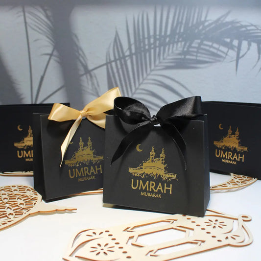 Elegant Umrah Mubarak Candy Chocolates Gift Boxes