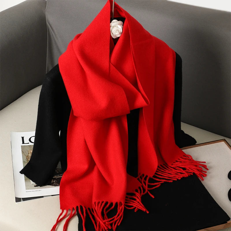 Luxury Cashmere Winter Scarf - Women's Warm Hijab, Pashmina Shawl & Fashionable Wrap