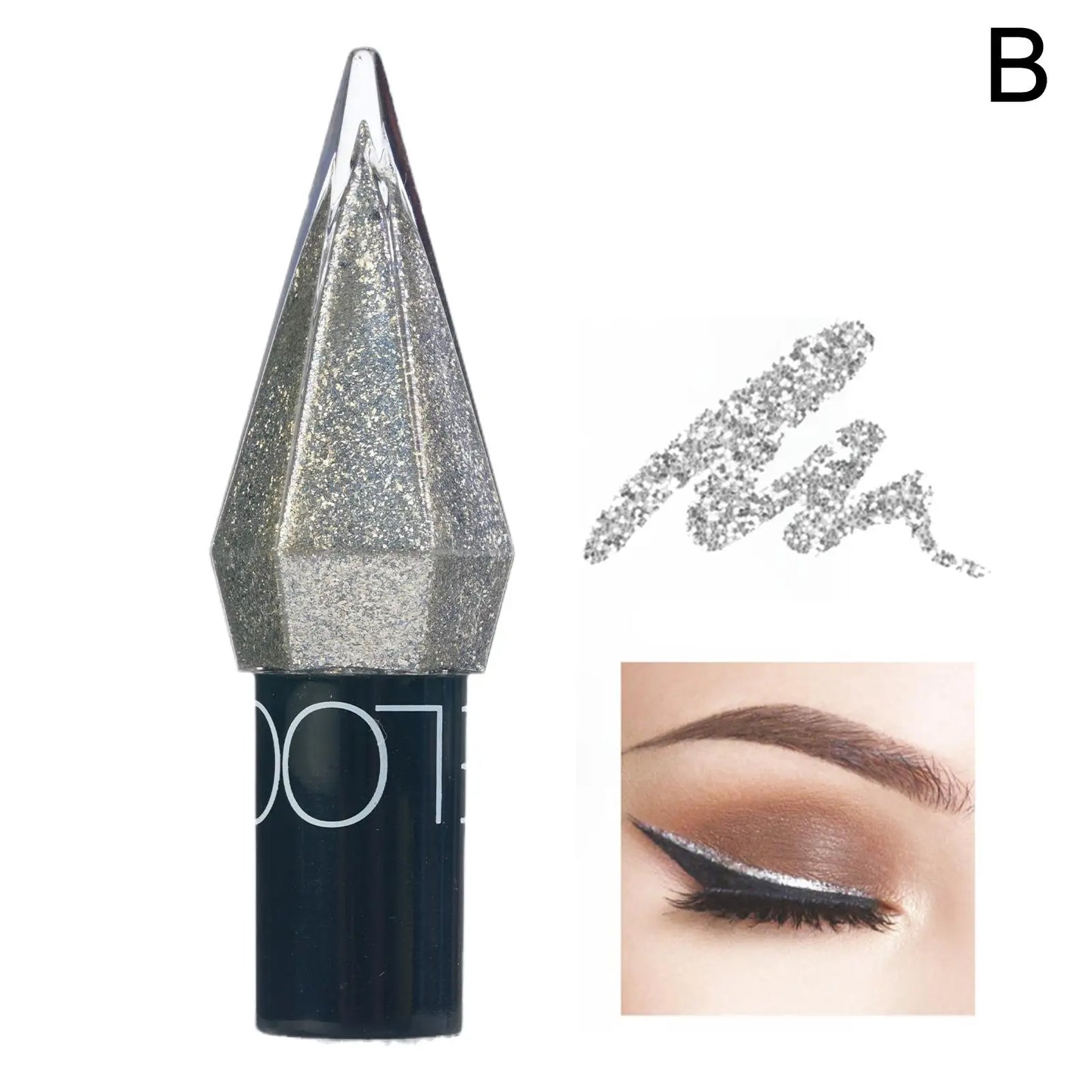 NEW High-end Shiny Diamond Liquid Eyeshadow Waterproof Silver Rose Gold Color Sparkle Shimmer Glitter Sequins Eyeliner Eye Shado