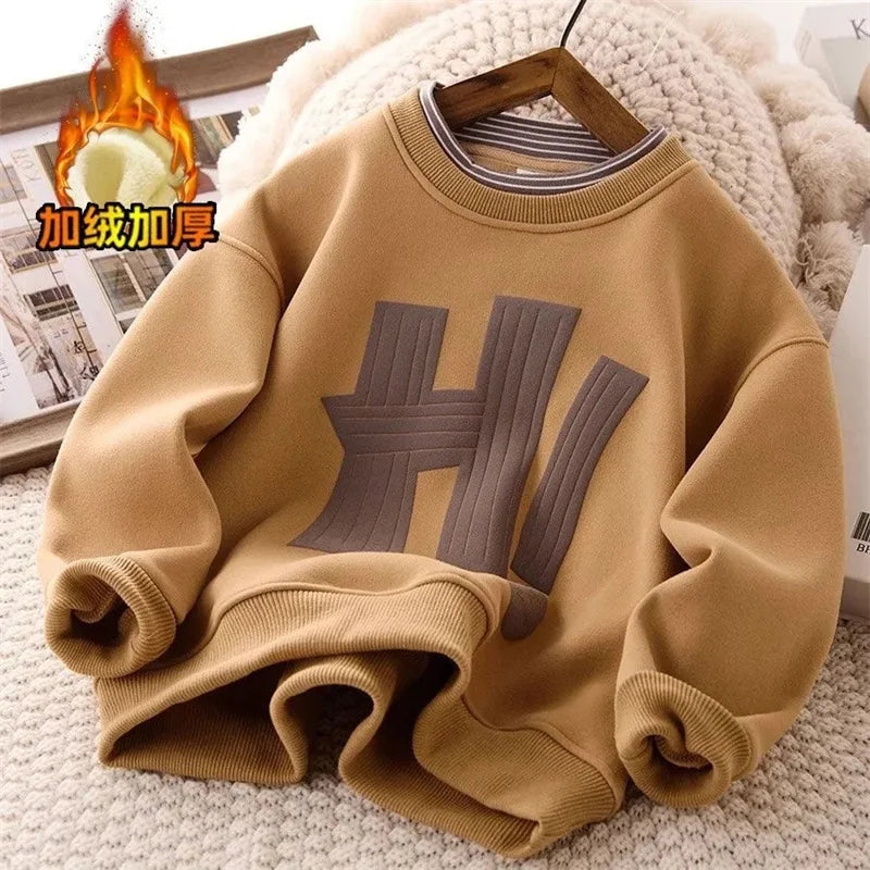 Fleece Casual Sweatshirts , 5-14 Years Old