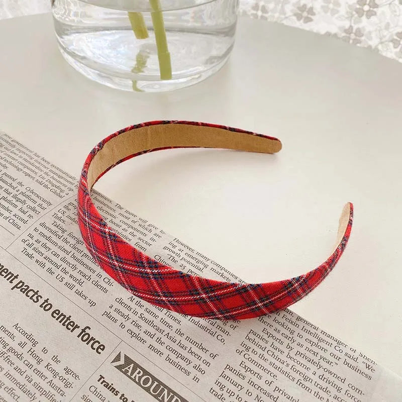 Red Womens Headband Woolen Velvet Hair Band