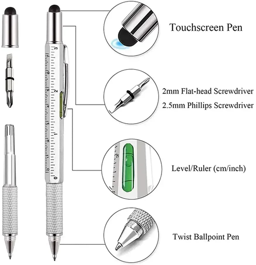 Capacitive Pen with Screwdriver Scale Level Pens Gadgets Construction Tools