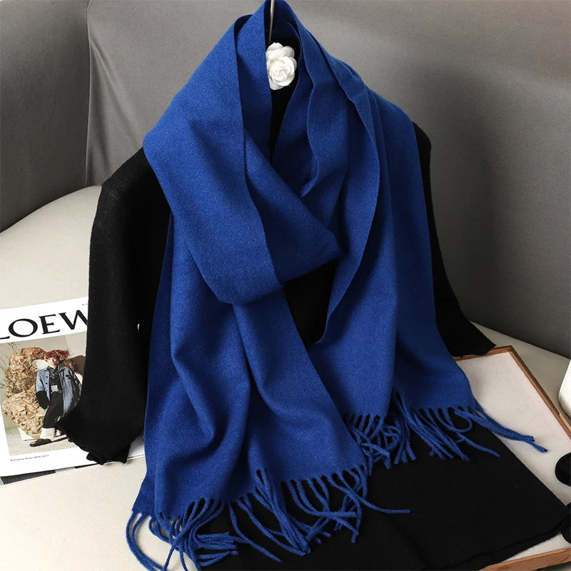 Luxury Cashmere Winter Scarf - Women's Warm Hijab, Pashmina Shawl & Fashionable Wrap