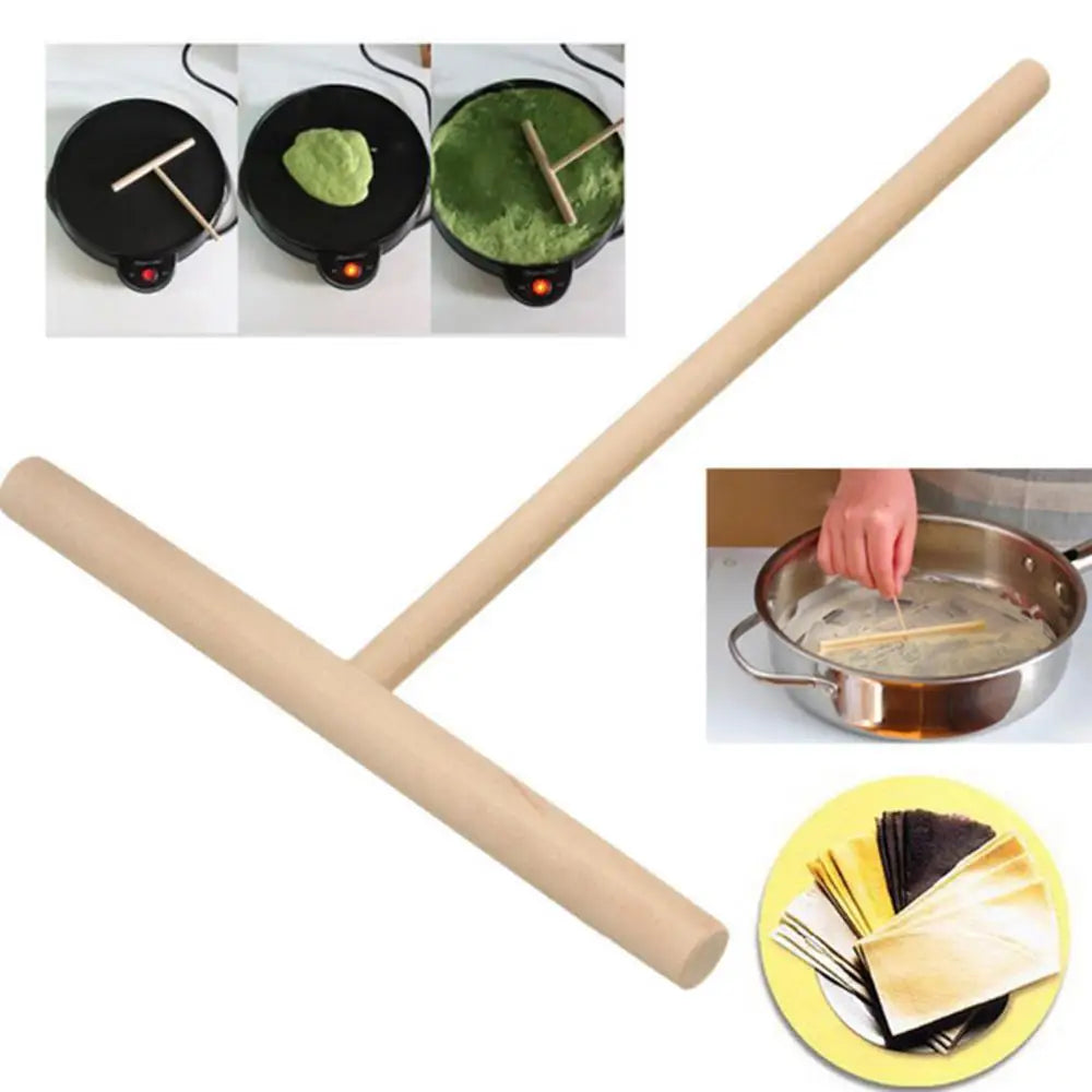 Wooden Spreader ,  Crepe Maker Pancake Batter