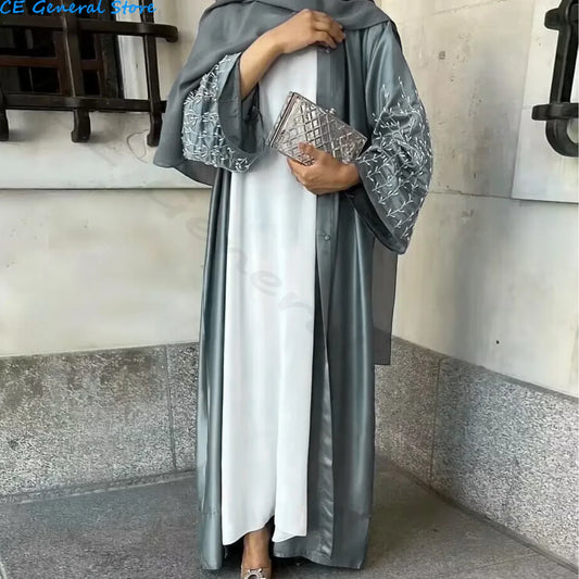 Summer Open Abaya Kimono , Dubai Party Kaftan