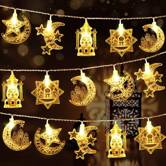 LED Moon Star Ramadan String Lights