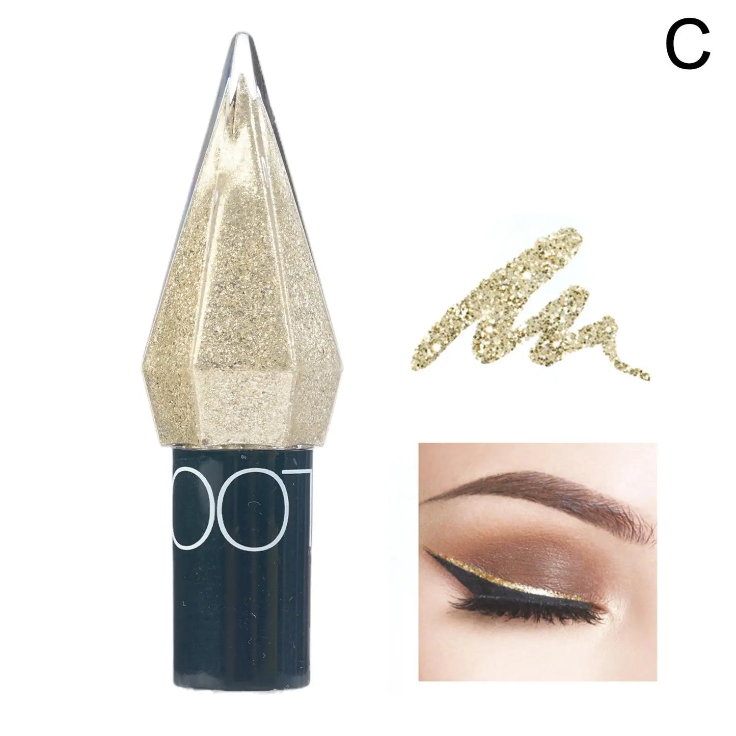 NEW High-end Shiny Diamond Liquid Eyeshadow Waterproof Silver Rose Gold Color Sparkle Shimmer Glitter Sequins Eyeliner Eye Shado