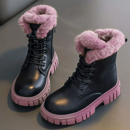 Boots For Girls Thick Warm Faux Fur