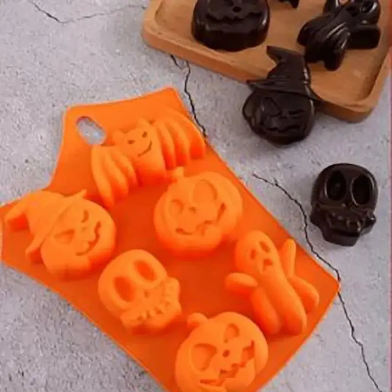 1pc Halloween Scary Pumpkin Silicone Mold Practical Creative Silicone Pumpkin Cake Mold Baking Tools Children Gift