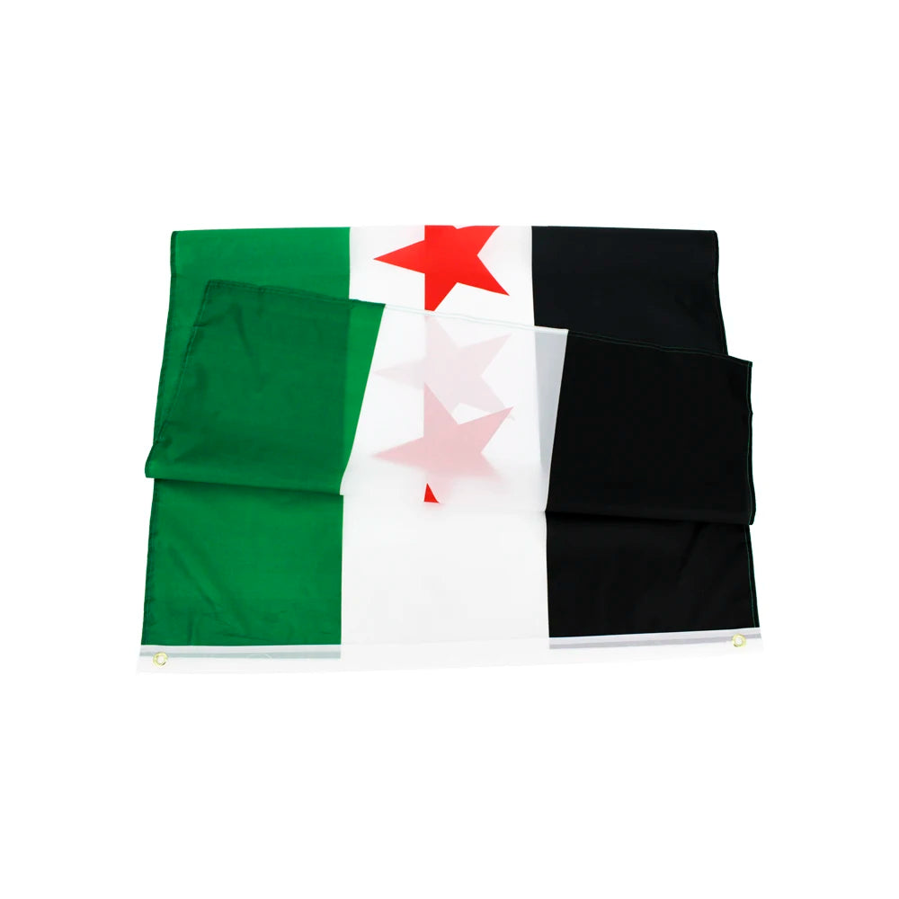 Three Stars Star Free New Syria Arab Flag Polyester Printed Banner