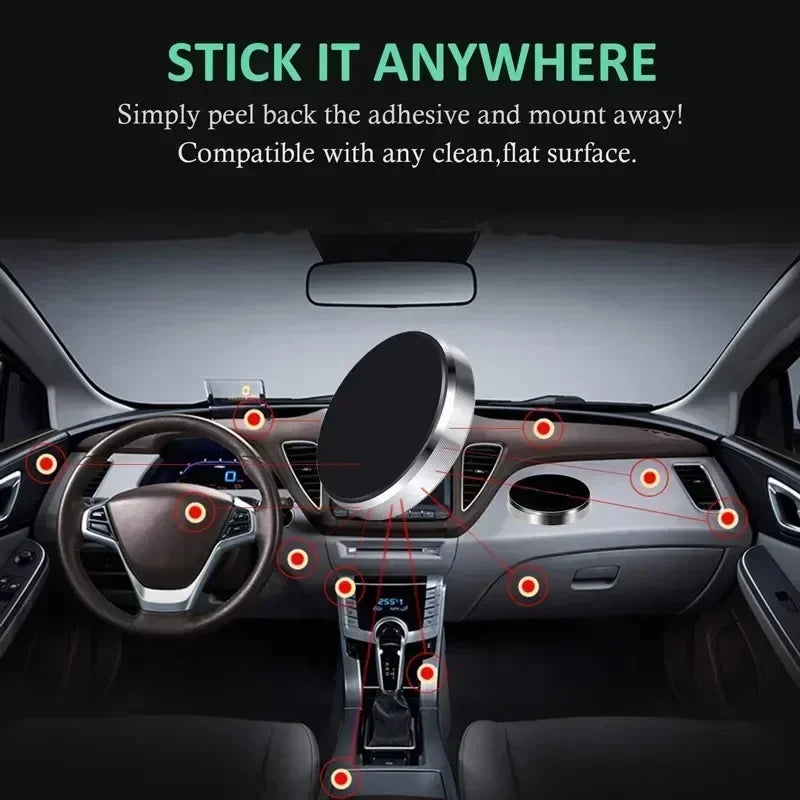 Universal Magnetic Car Phone Holder Magnet Mount Bracket Stick on Car Dashboard Wall All Mobile Phone For iPhone Xiaomi Samsung