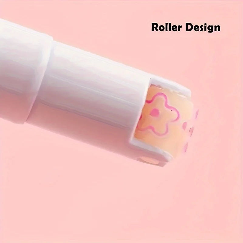 6Pcs/Set Kawaii Flower Line Shape Highlighter Pen Roller Tip Curve Liner Marker Kawaii Korean Stationery School Office Supplies