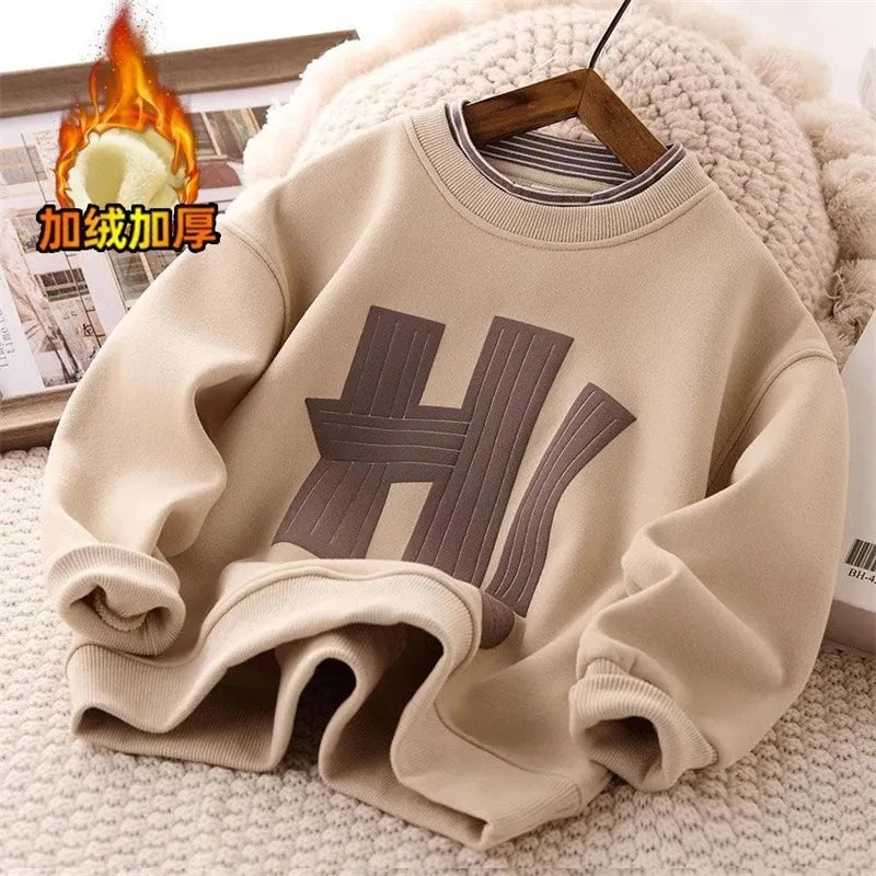 Fleece Casual Sweatshirts , 5-14 Years Old