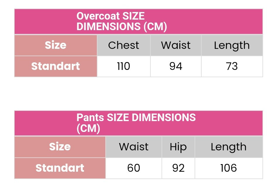 Combined Products Overcoat and pants