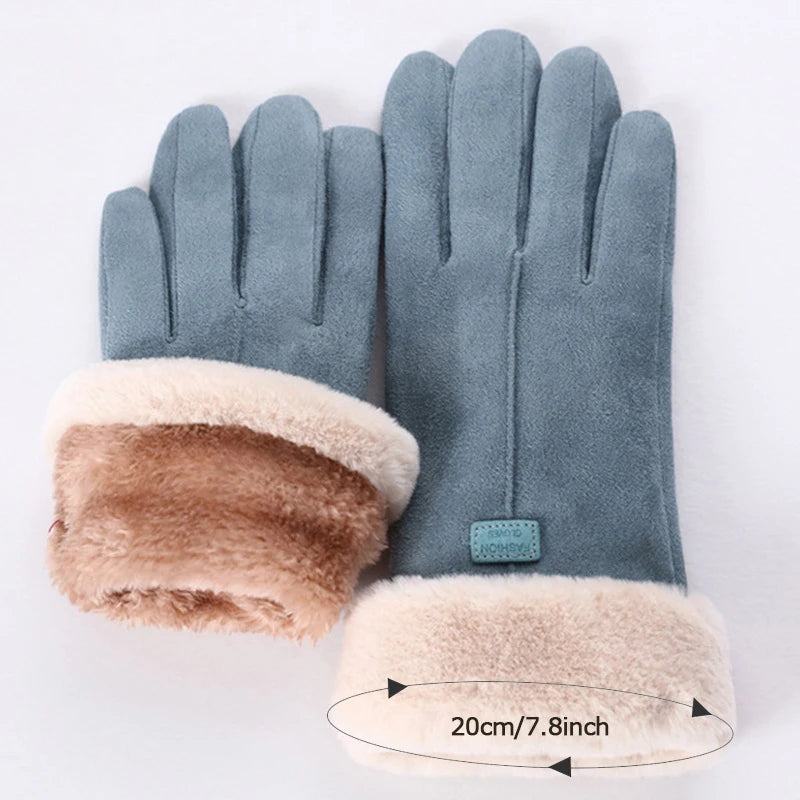 Winter Cute Furry Warm Gloves