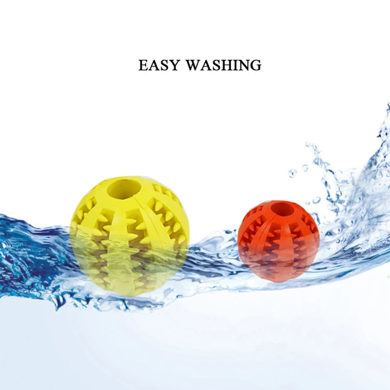 Pet Dog Toy Interactive Rubber Balls for Small Large Dogs Puppy Cat Chewing Toys Pet Tooth Cleaning Indestructible Dog Food Ball