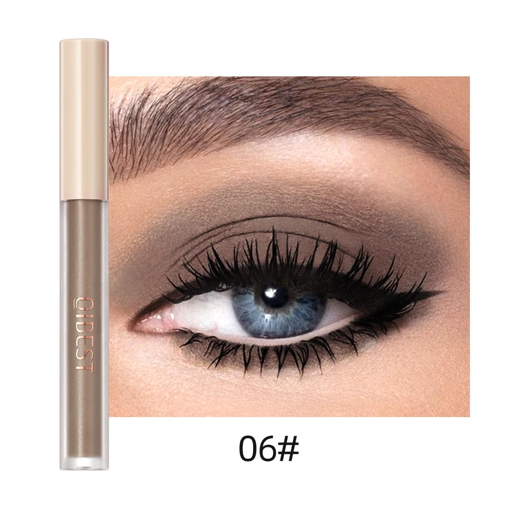 QIBEST 8 Color Matte Liquid Eyeshadow Stick Waterproof Long-Lasting Metallic Pigment Easy To Makeup Professional Eyeshadow Blush