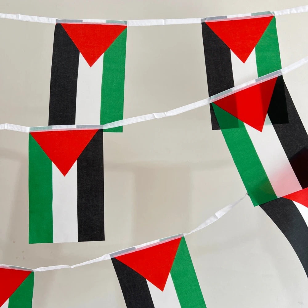 20pcs/set Palestine bunting flags 14x21cm tring Banner Buntings Festival Party Holiday Palestine flags