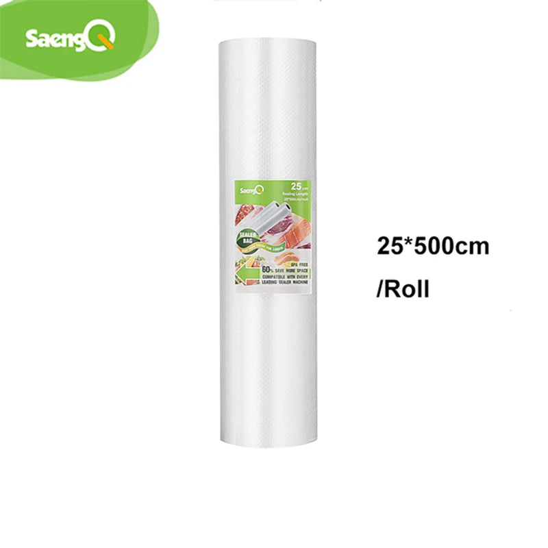 saengQ vacuum bags for food Vacuum Sealer Food Fresh Long Keeping 12+15+20+25+30cm*500cm Rolls/Lot bags for vacuum packer