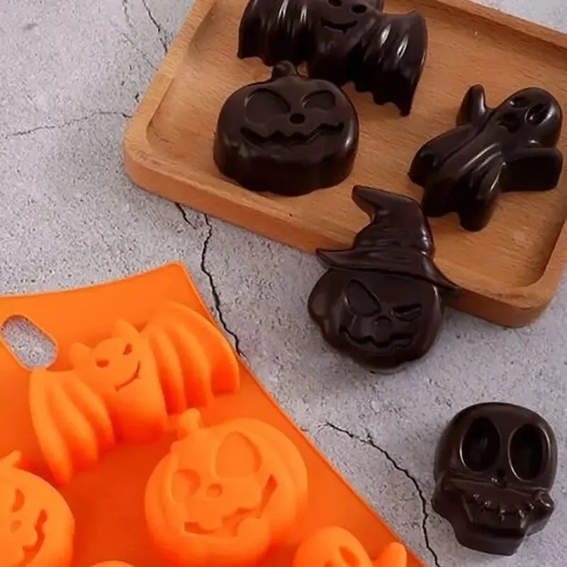 1pc Halloween Scary Pumpkin Silicone Mold Practical Creative Silicone Pumpkin Cake Mold Baking Tools Children Gift