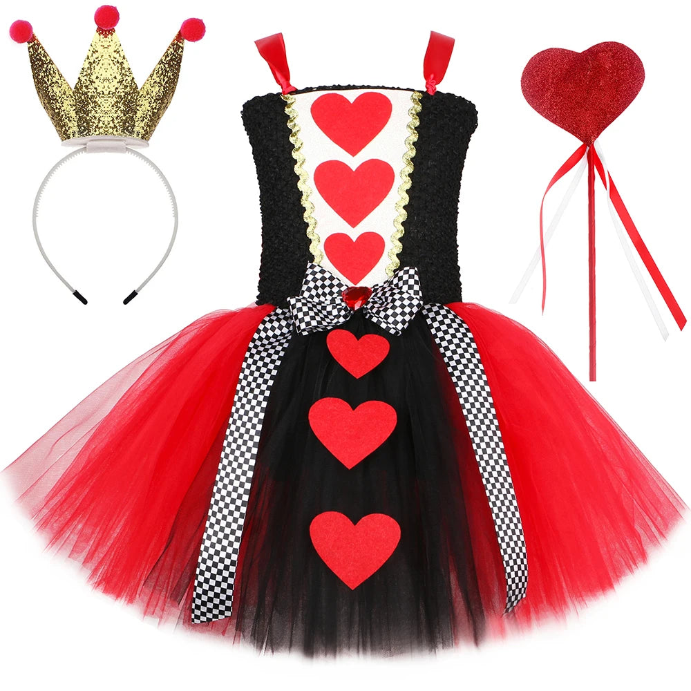 Queen of Hearts Costume Girl Carnival Party