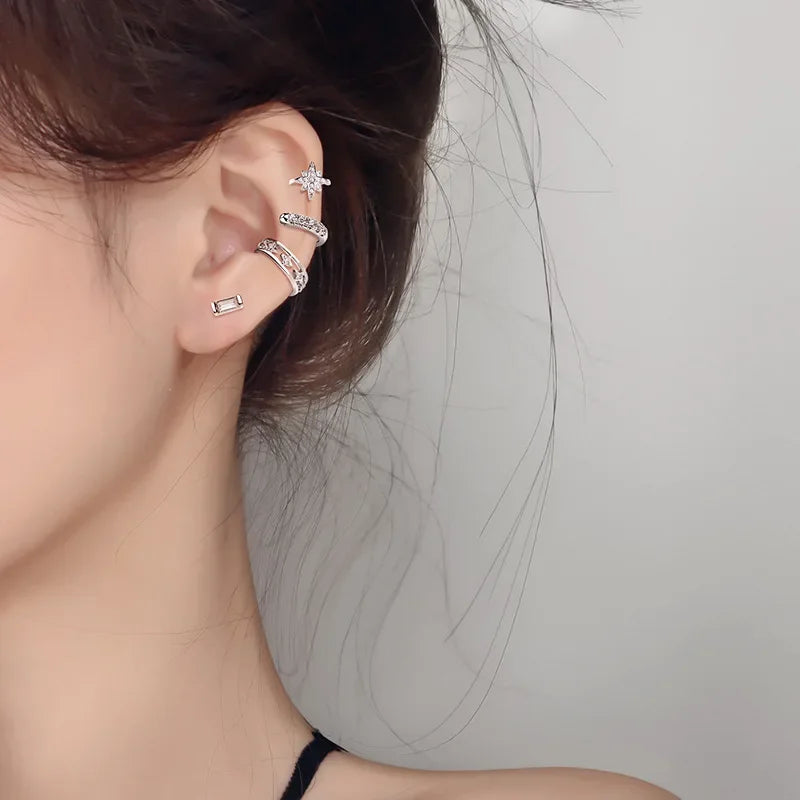 Silver Color Ear Cuff Without Piercing Jewelry