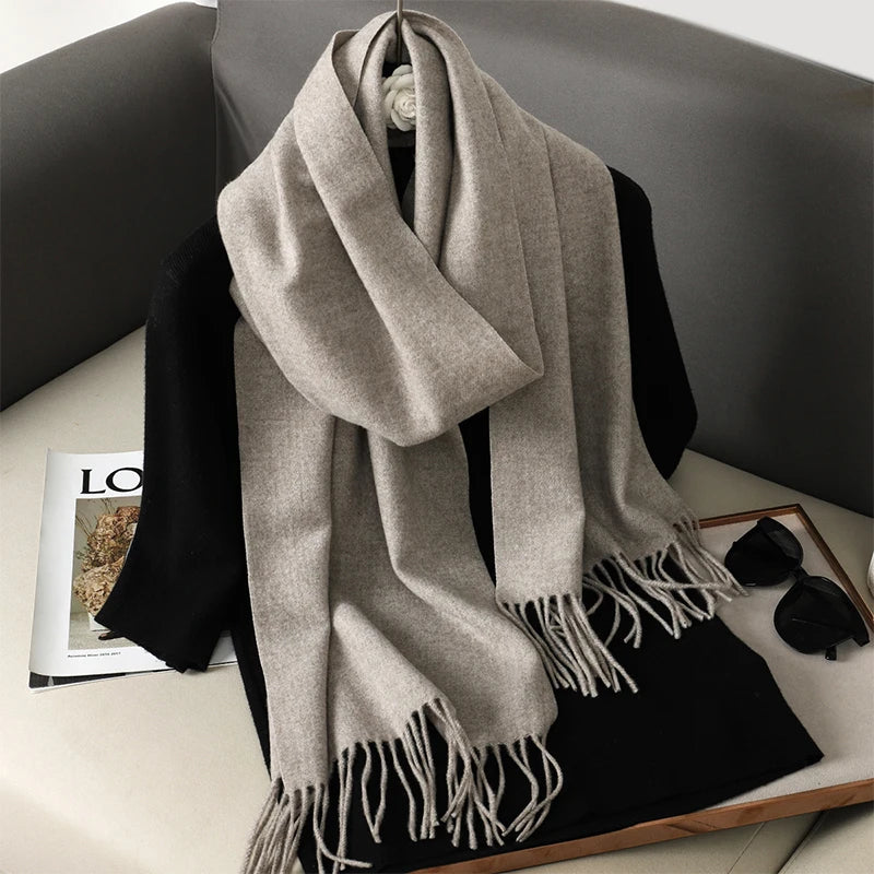 Luxury Cashmere Winter Scarf - Women's Warm Hijab, Pashmina Shawl & Fashionable Wrap