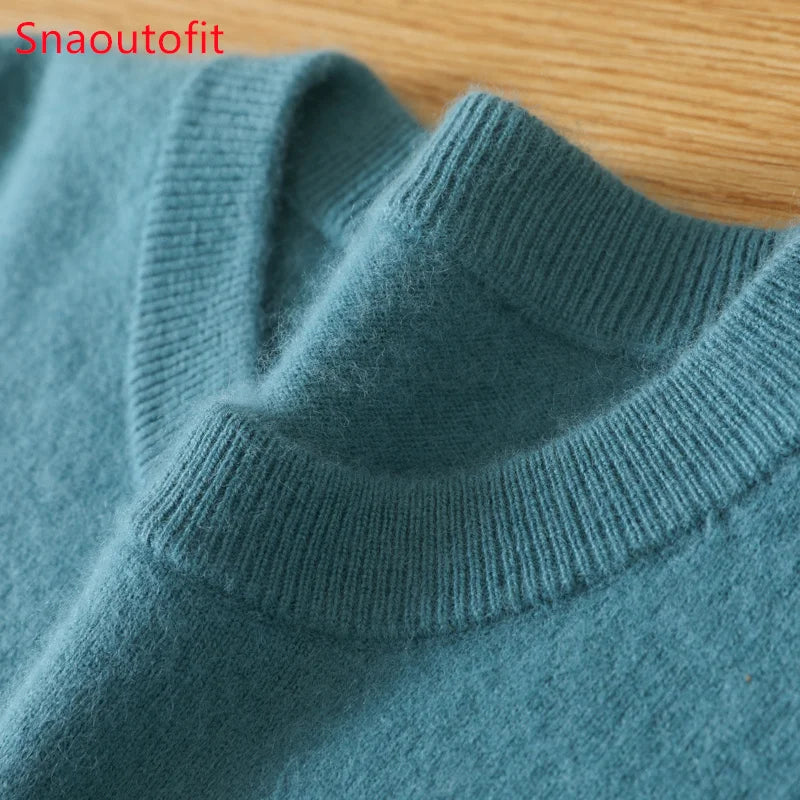 Cashmere Sweater O-Neck Pullovers Knit Sweater Autumn and Winter