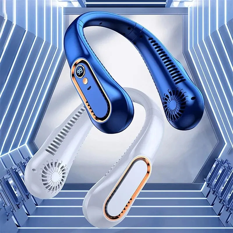 Neck Bladeless Fan Mini Ultra Long Life Portable Lazy Silent Fan Usb charging Power 5 Gear