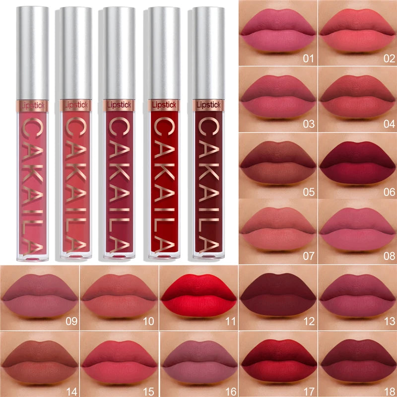 18 Colors Lipsticks Waterproof Sexy Matte Lip Gloss