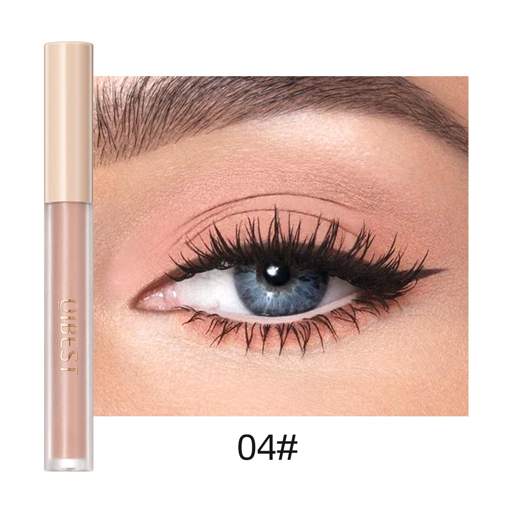 QIBEST 8 Color Matte Liquid Eyeshadow Stick Waterproof Long-Lasting Metallic Pigment Easy To Makeup Professional Eyeshadow Blush