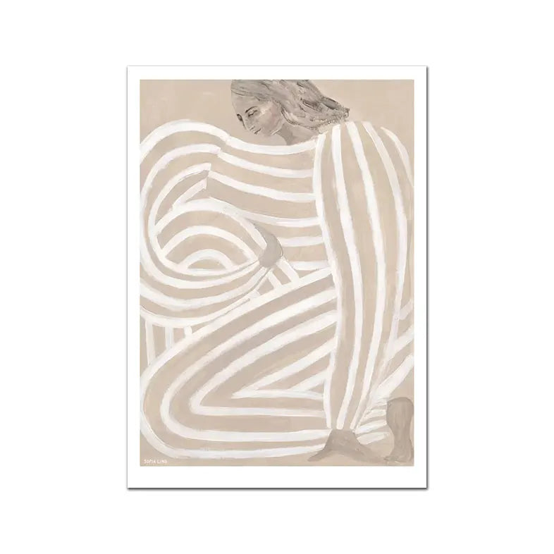 Abstract Lines Figure Poster Modern Simplicity Striped Wall Art Canvas Painting Nordic Picture for Living Room Home Decorposter