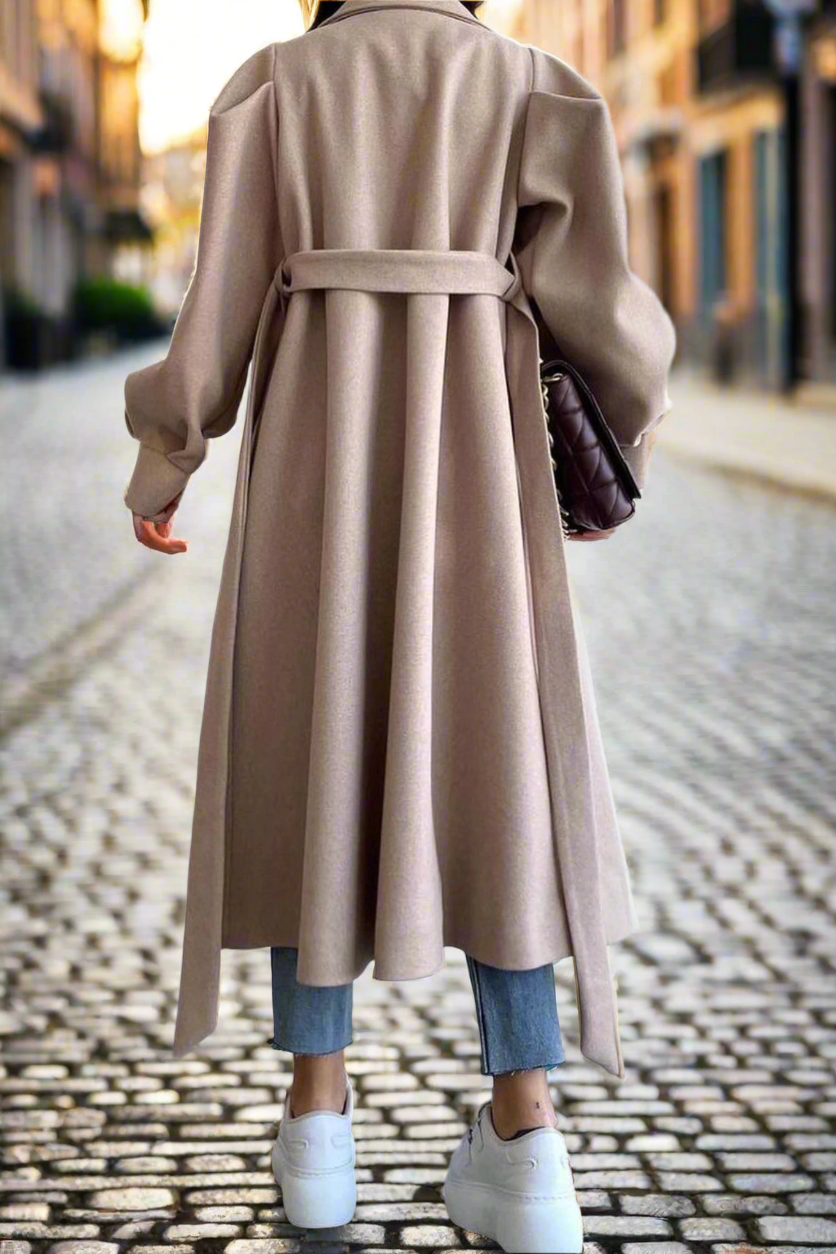 LONG BALLOON SLEEVE COAT