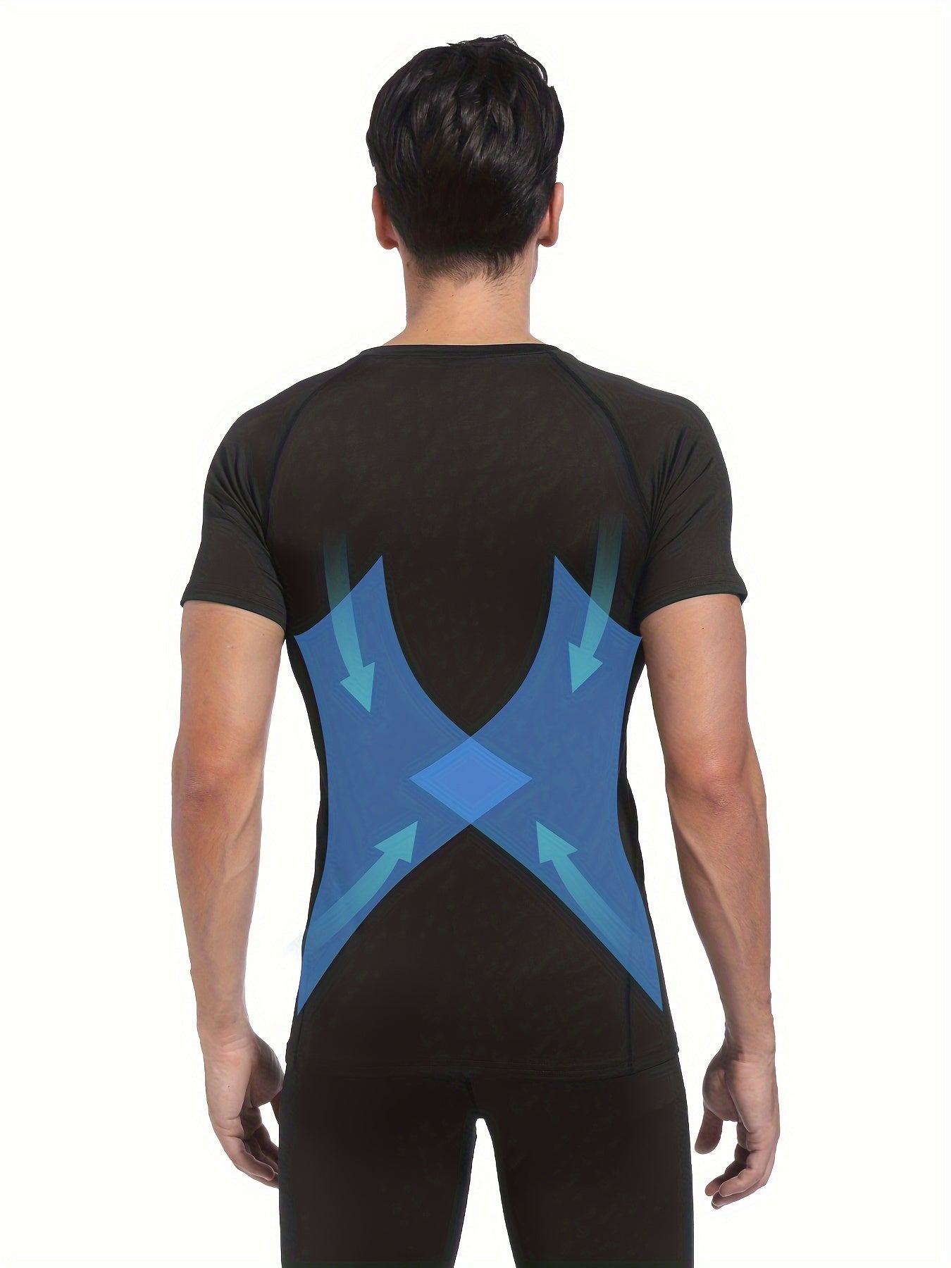 Mens Compression Workout Tshirt Set for Outdoor Sports