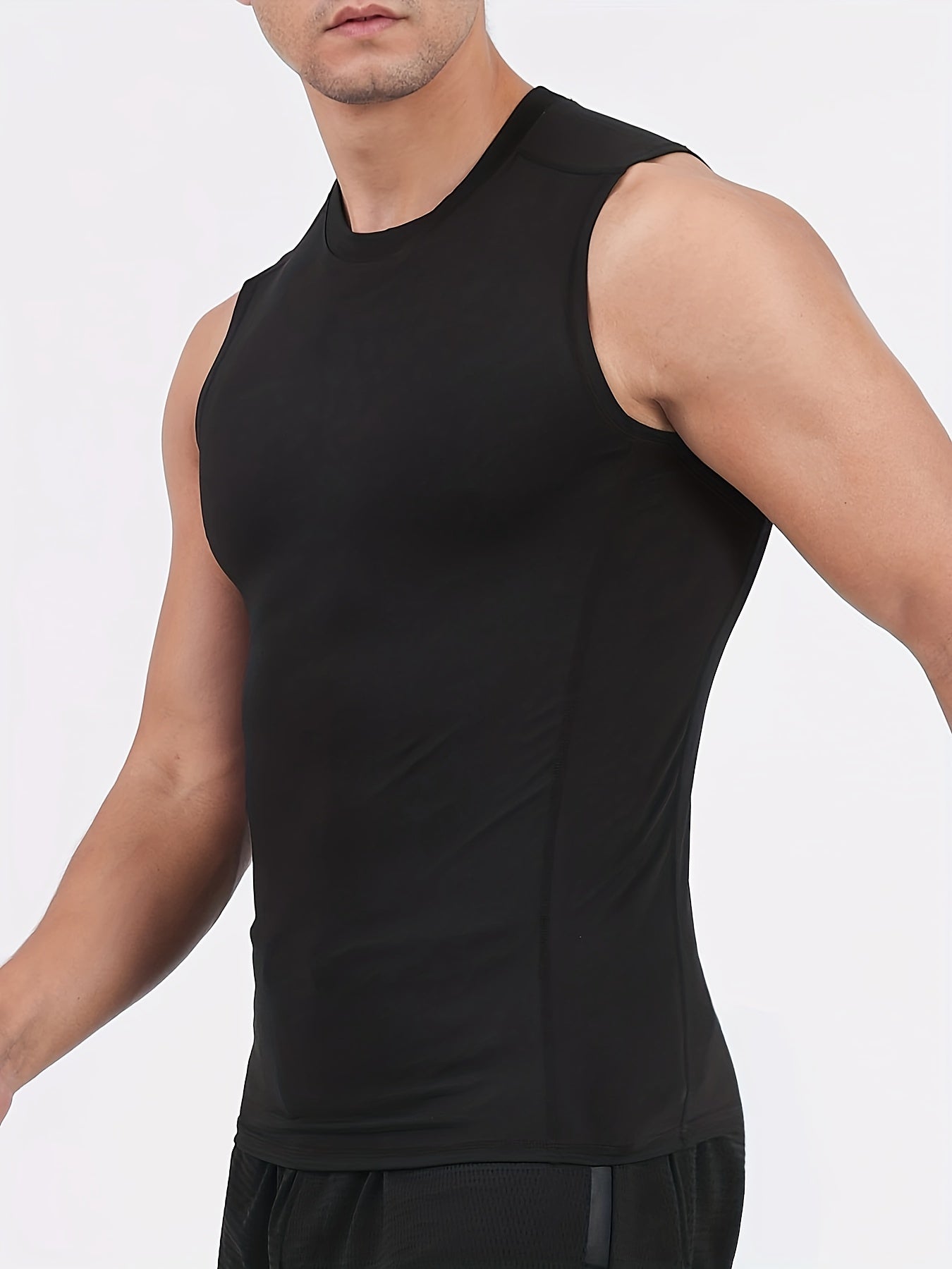 Mens 5Pack Compression Workout Tank Tops Running Training Sleeveless