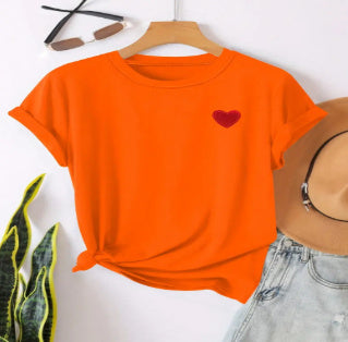 Loose Short Sleeves T-shirt Women's Round Neck