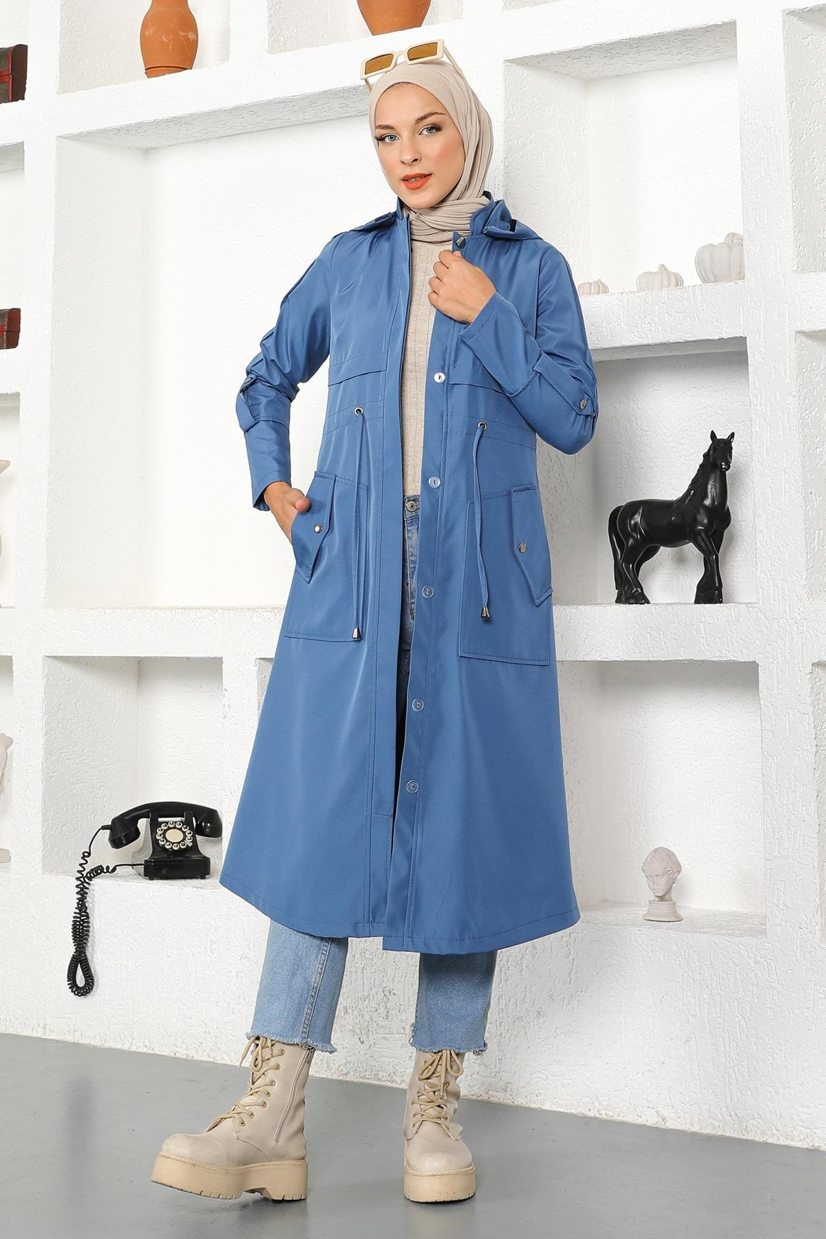 Hooded Trench Coat