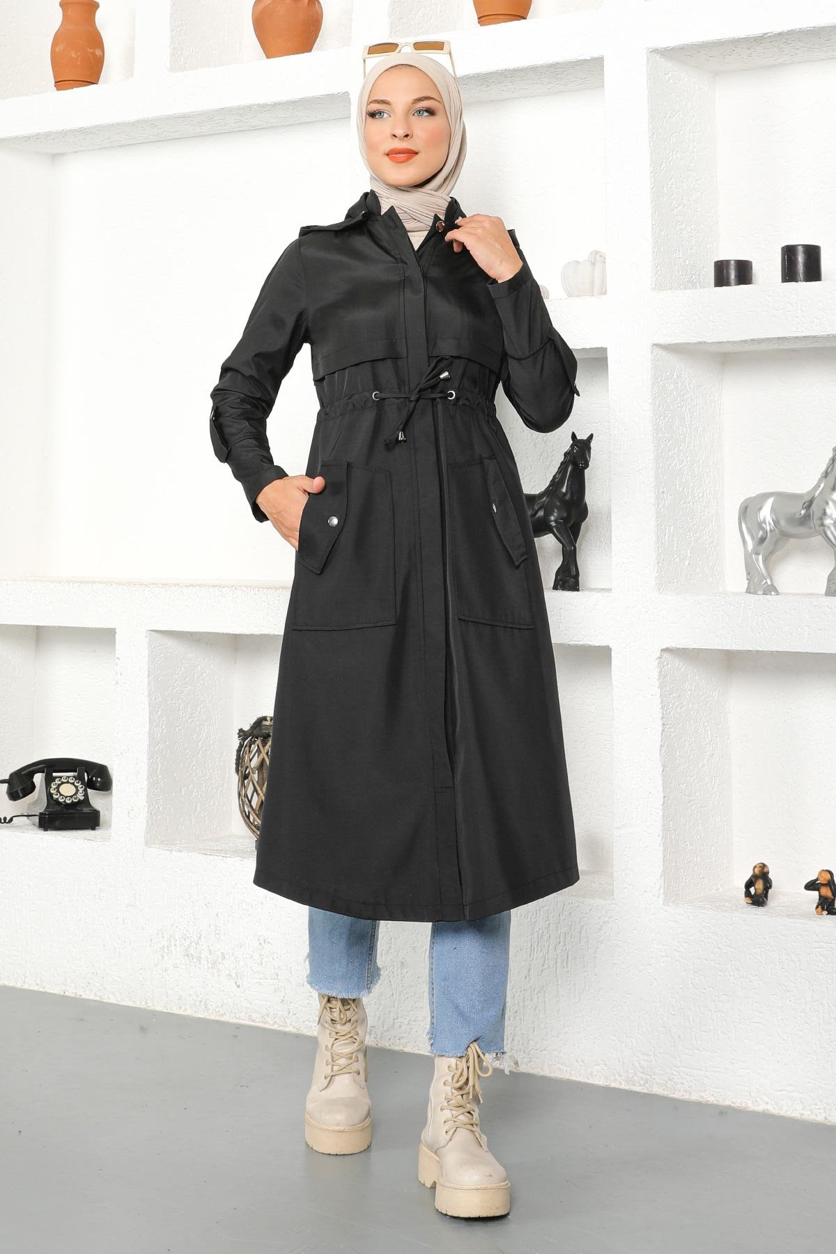 Hooded Trench Coat