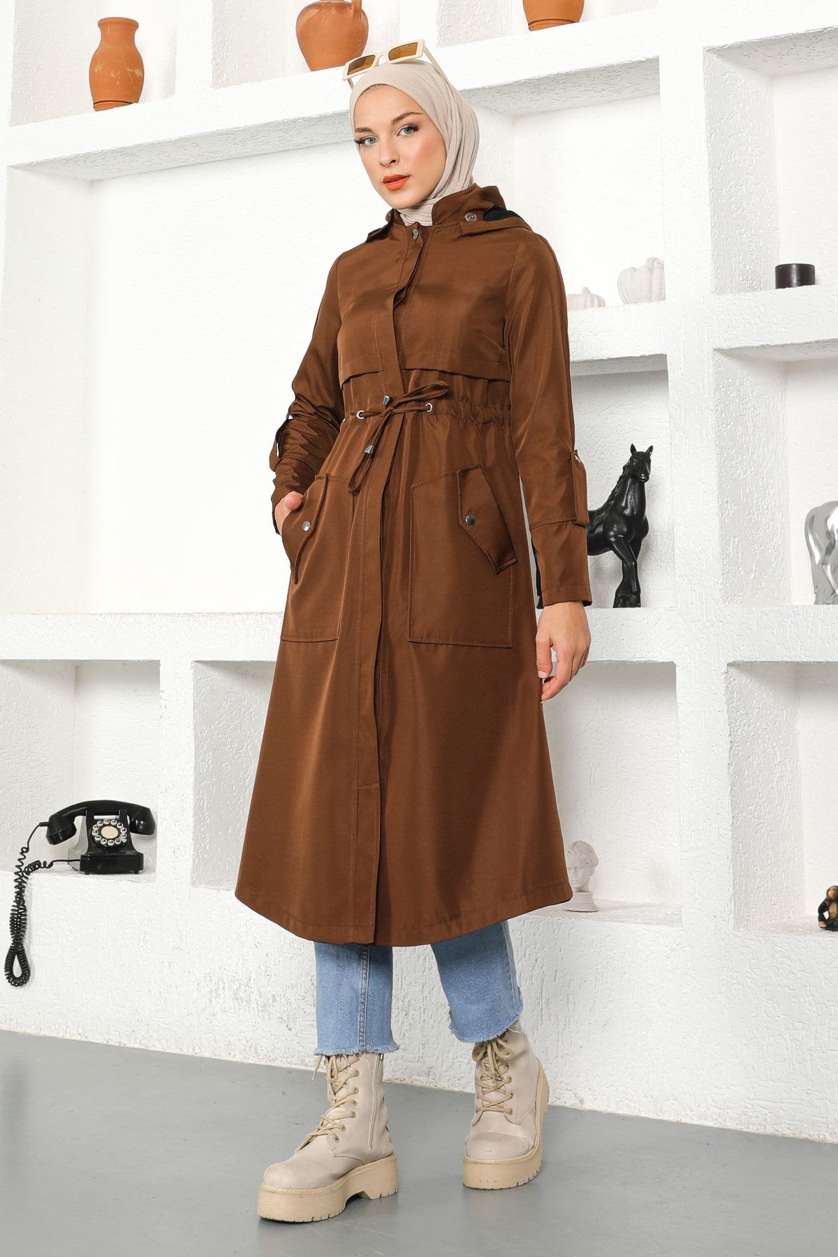 Hooded Trench Coat