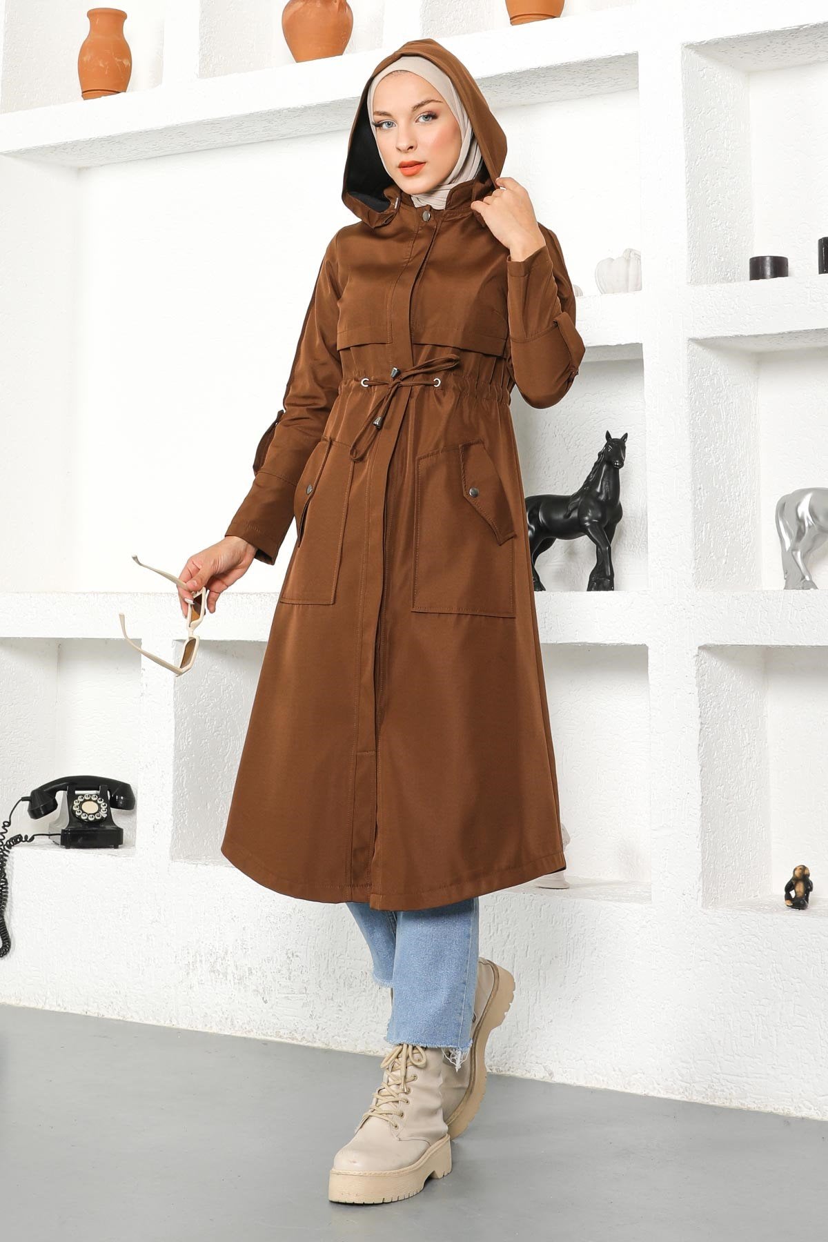 Hooded Trench Coat