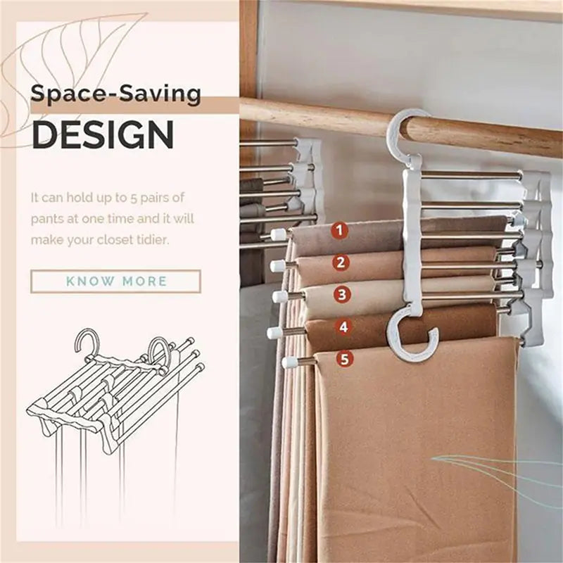 Folding Pants Storage Multifunctional Hanger for Pant Rack Hanger Clothes