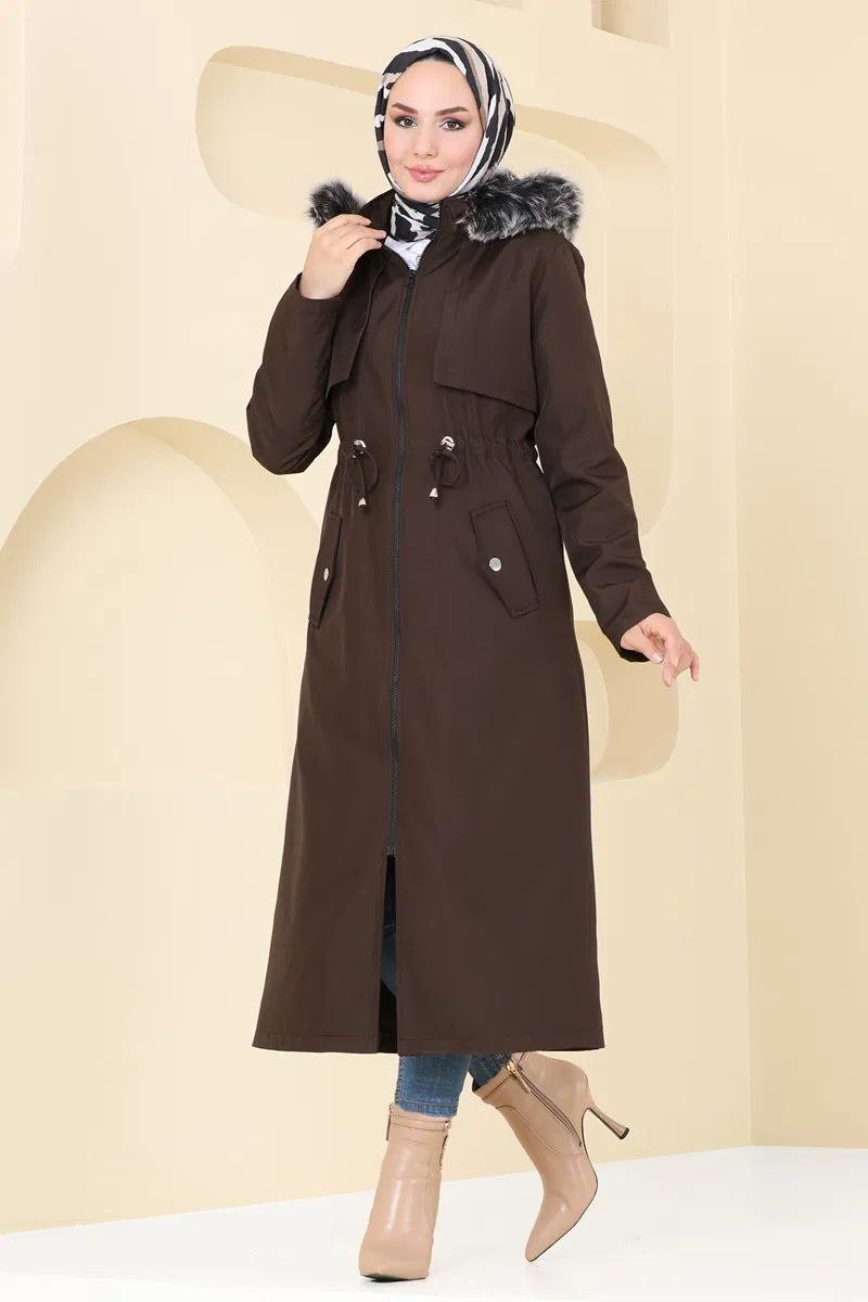 Bolero Detailed Fur-Lined Coat