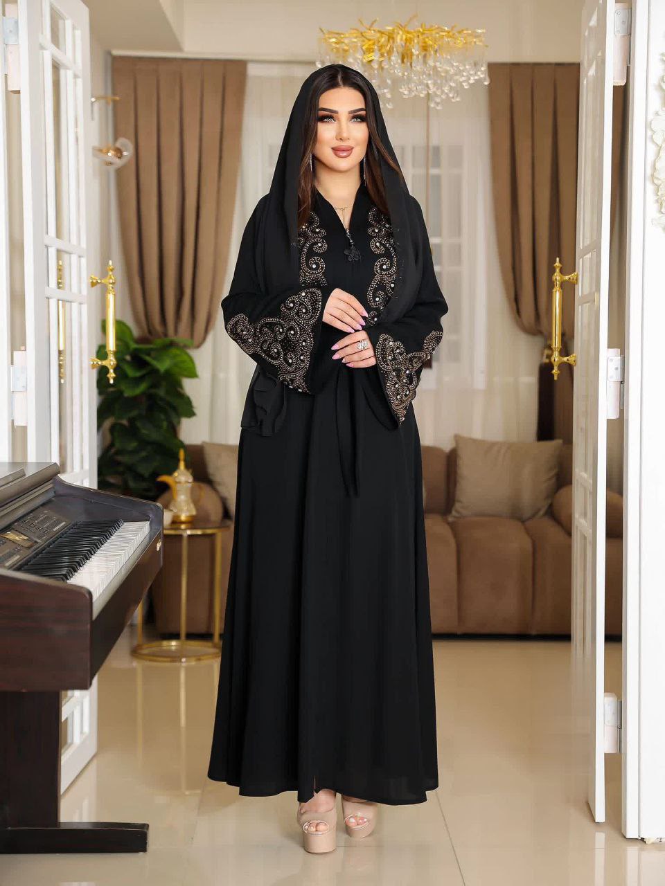 Luxurious Abaya With Shawl